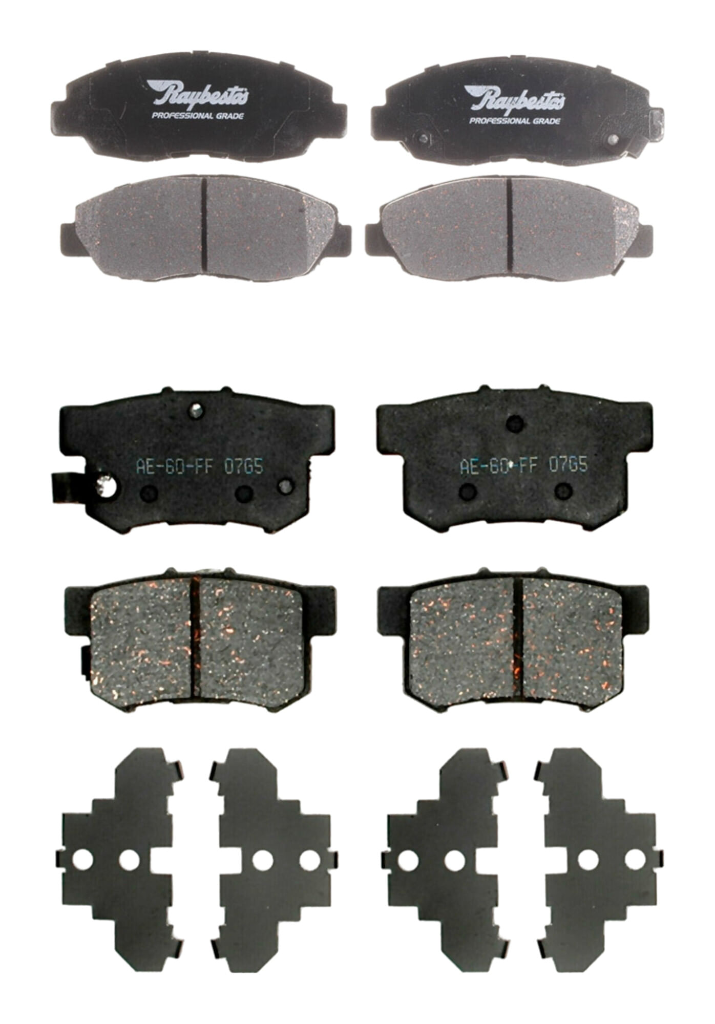 Kit De Balatas Cerámicas Delanteras Y Traseras Professional Grade