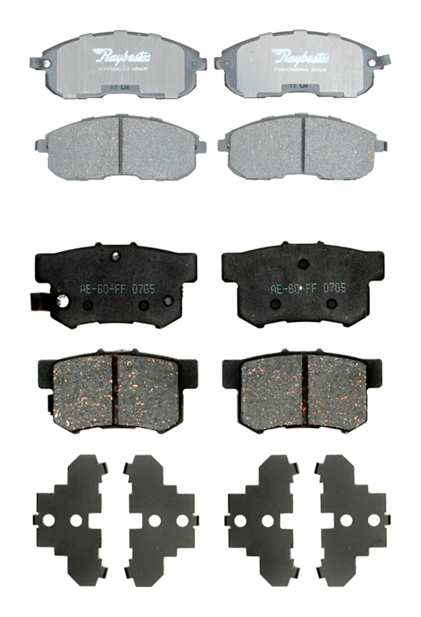 Kit De Balatas Cerámicas Delanteras Y Traseras Professional Grade