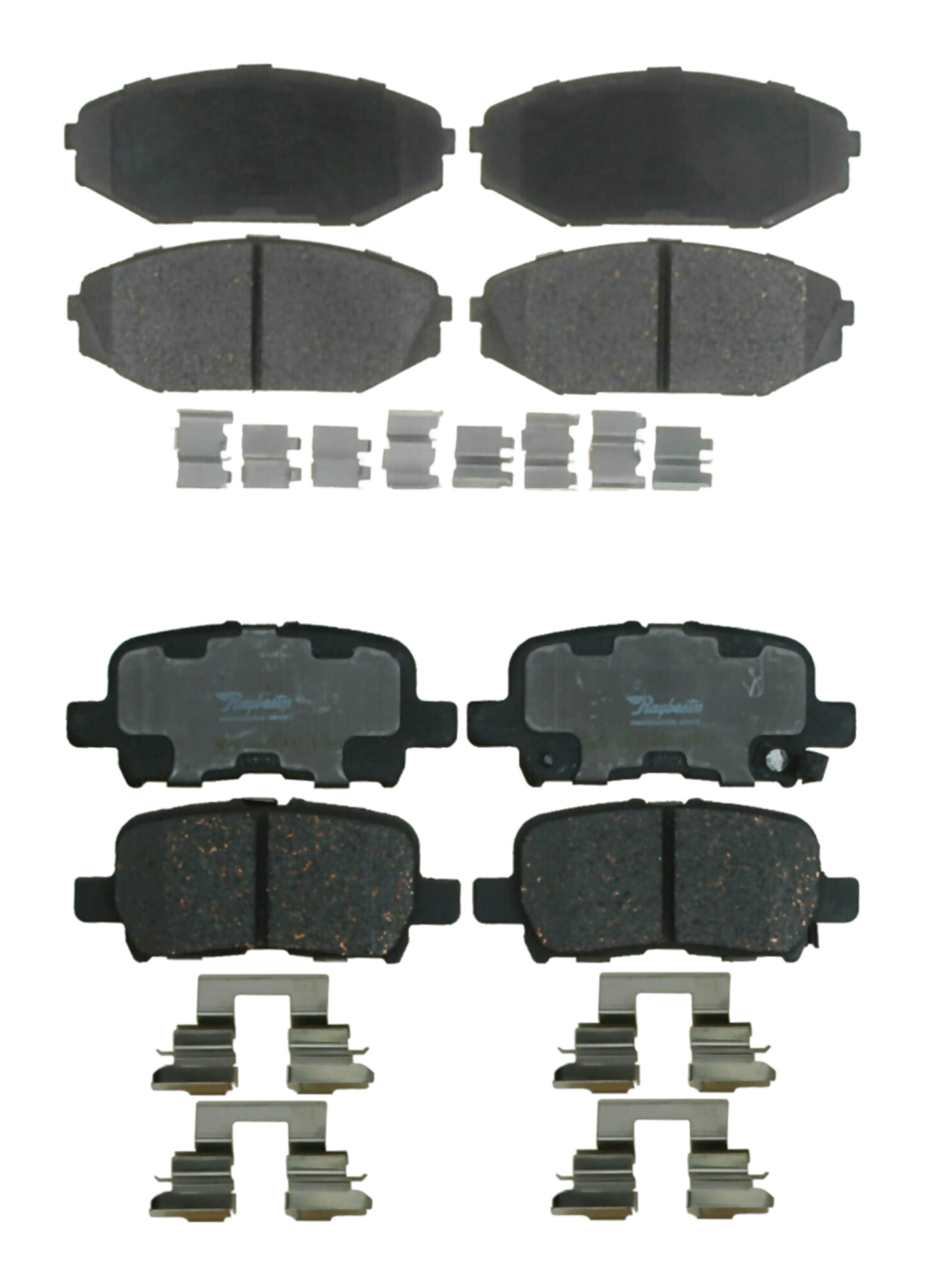 Kit De Balatas Cerámicas Delanteras Y Traseras Professional Grade