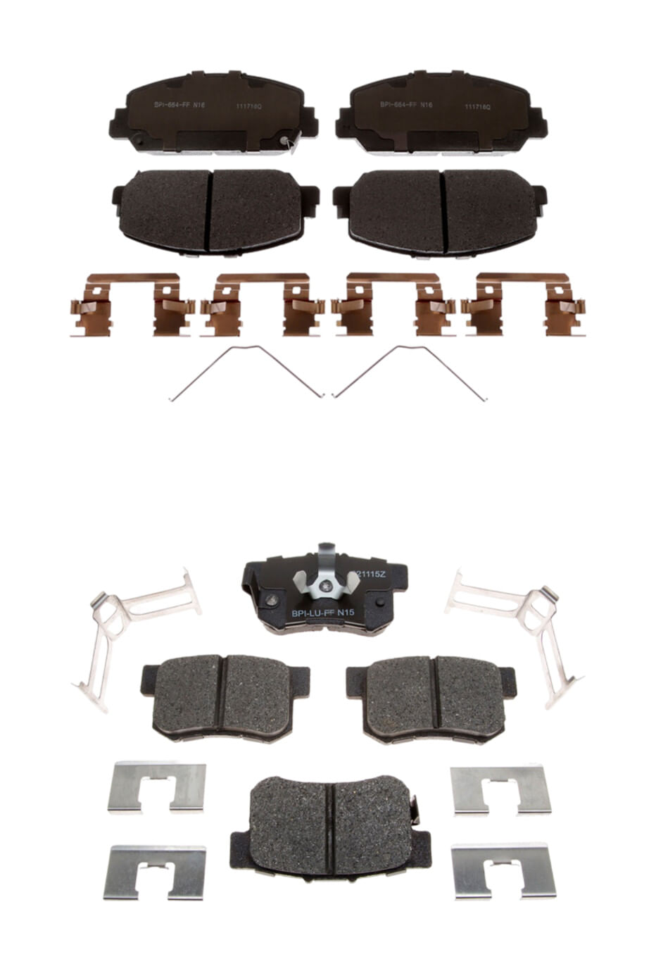 Kit De Balatas Cerámicas Delanteras Y Traseras Professional Grade