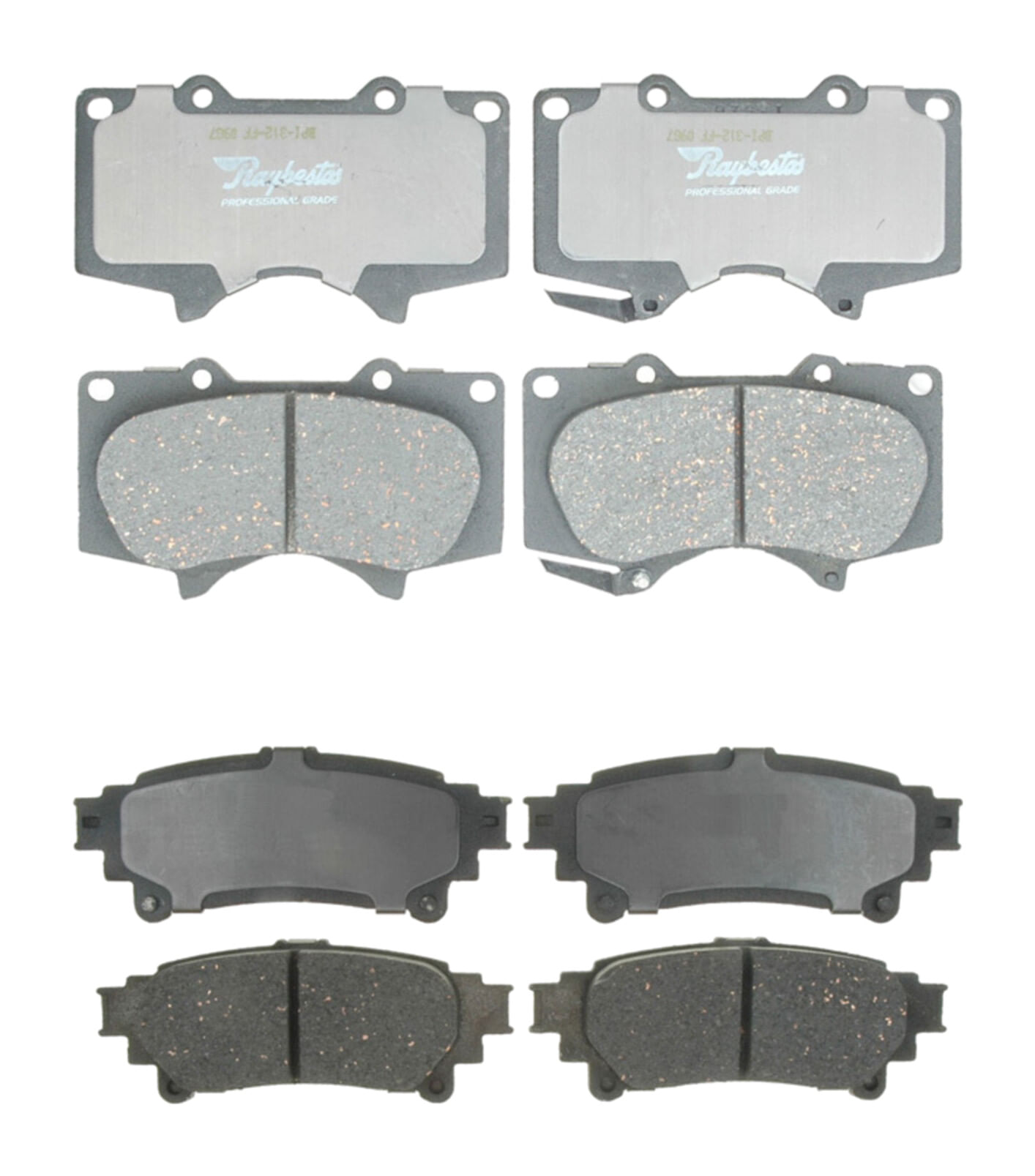 Kit De Balatas Cerámicas Delanteras Y Traseras Professional Grade