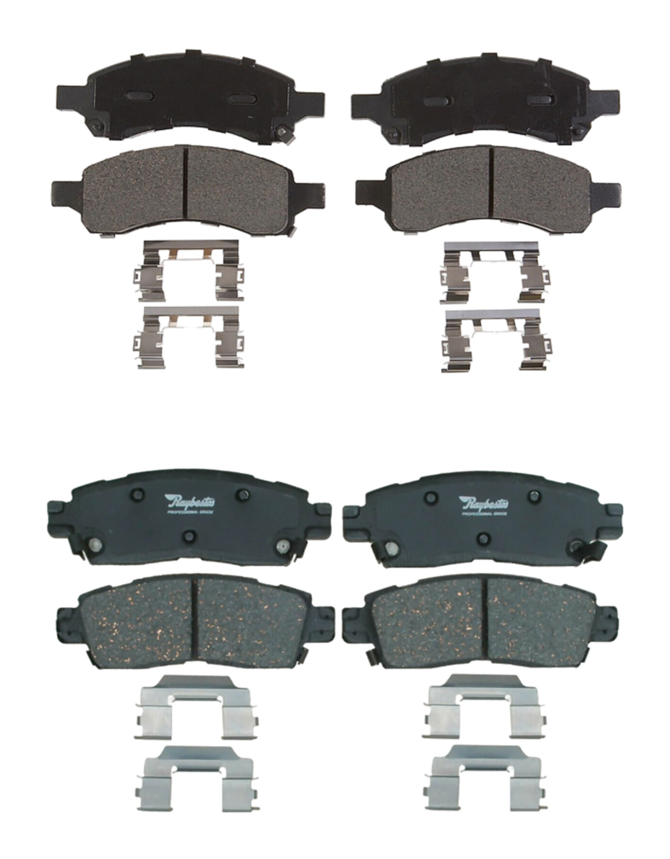 Kit De Balatas Cerámicas Delanteras Y Traseras Professional Grade