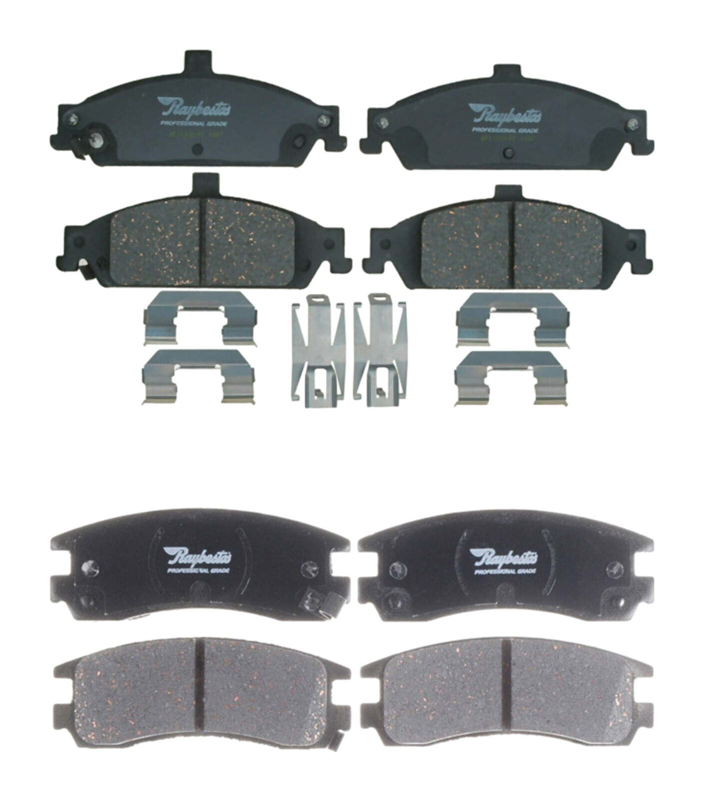 Kit De Balatas Cerámicas Delanteras Y Traseras Professional Grade