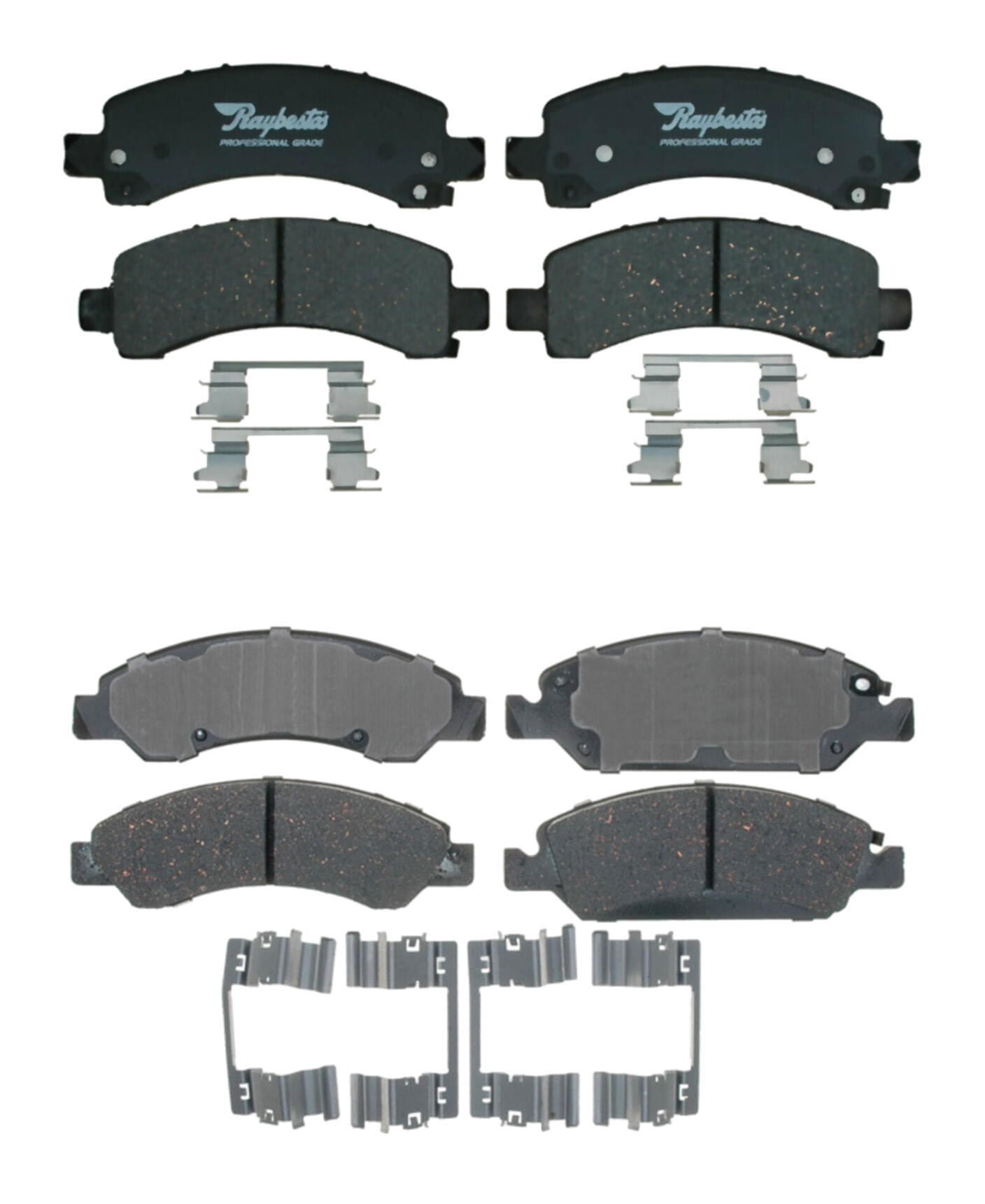 Kit De Balatas Cerámicas Delanteras Y Traseras Professional Grade