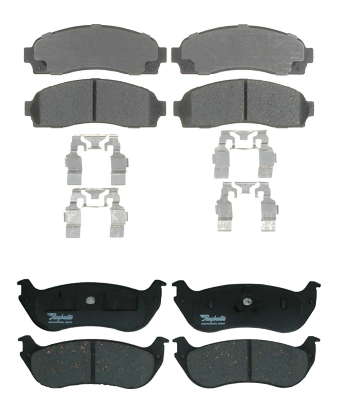 Kit De Balatas Cerámicas Delanteras Y Traseras Professional Grade