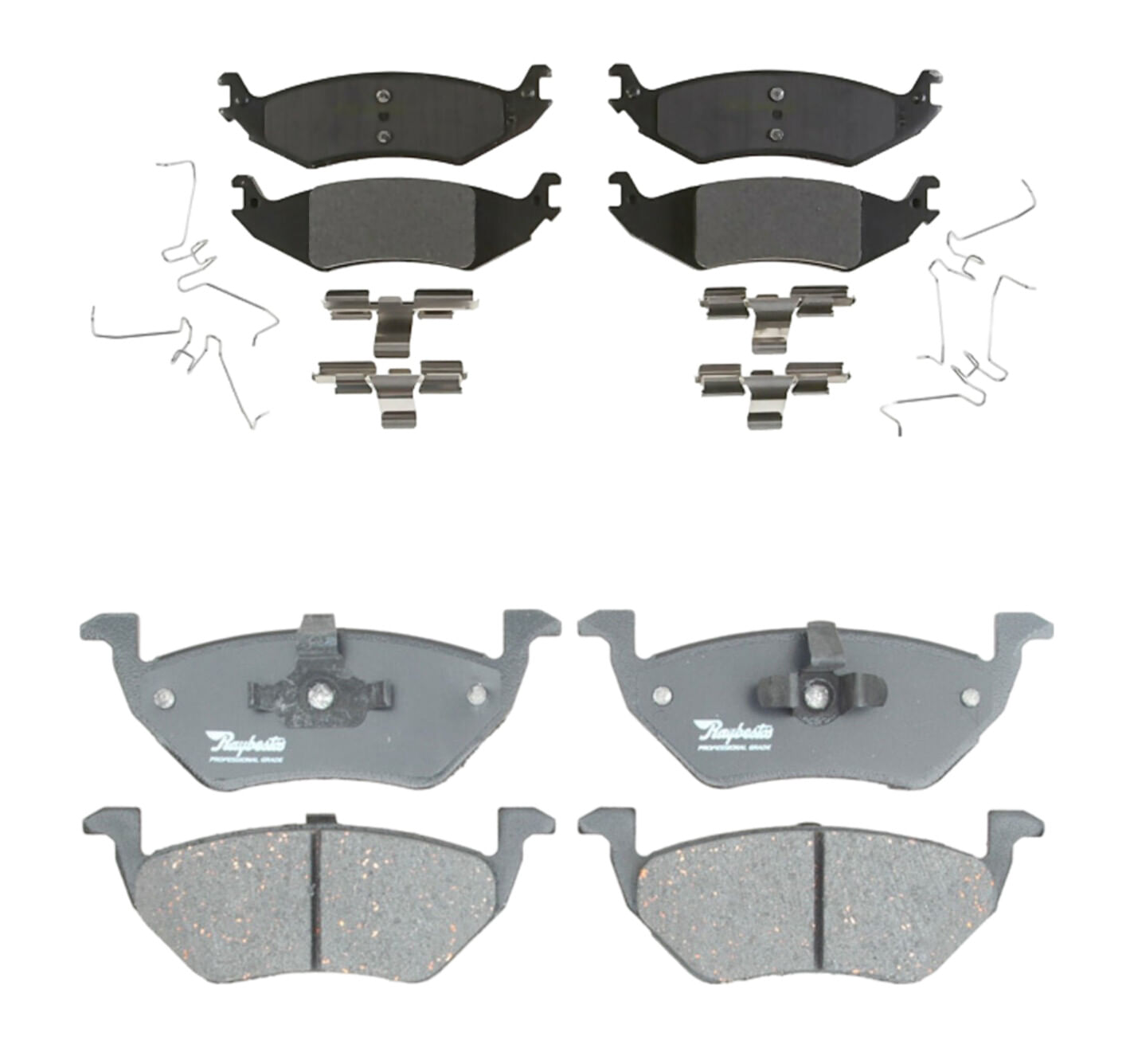 Kit De Balatas Cerámicas Delanteras Y Traseras Professional Grade