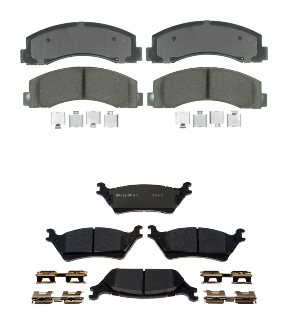 Kit De Balatas Cerámicas Delanteras Y Traseras Professional Grade