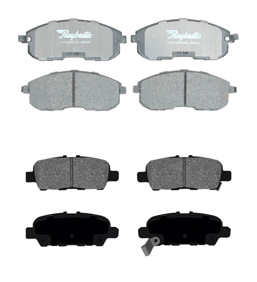 Kit De Balatas Cerámicas Delanteras Y Traseras Professional Grade
