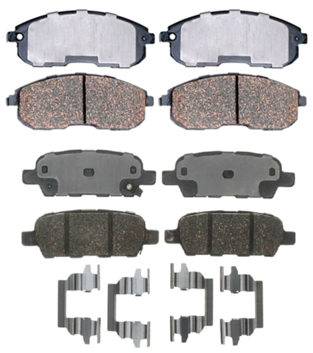 Kit De Balatas Cerámicas Delanteras Y Traseras Professional Grade
