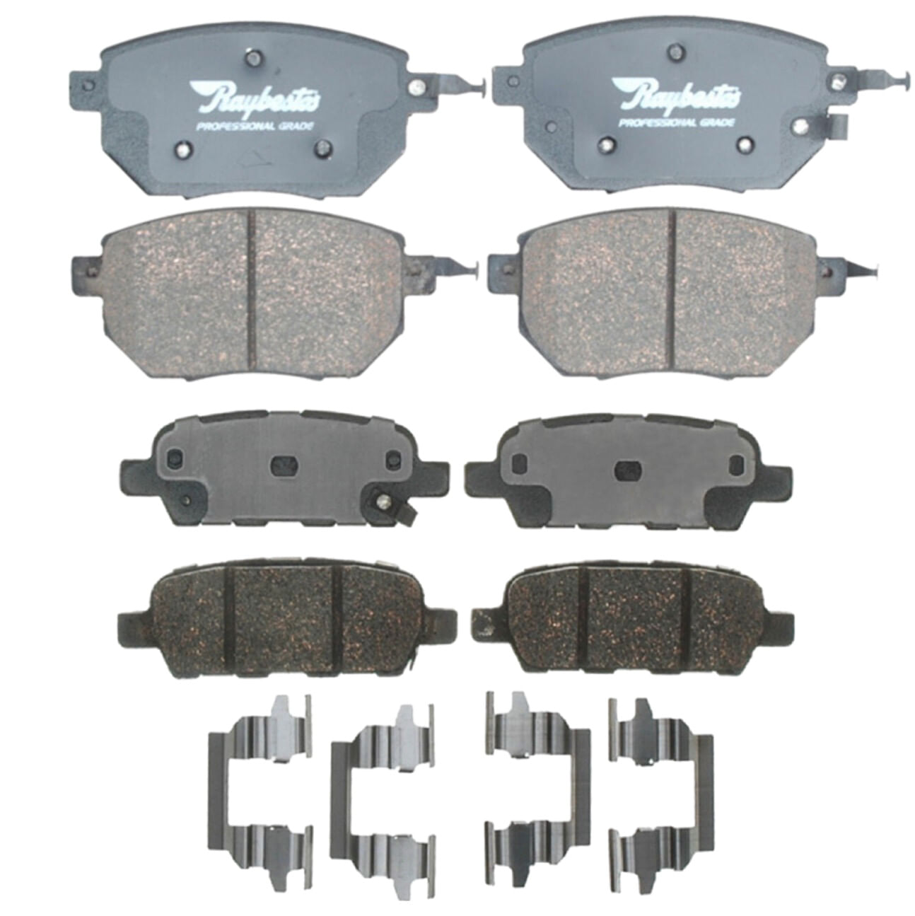Kit De Balatas Cerámicas Delanteras Y Traseras Professional Grade