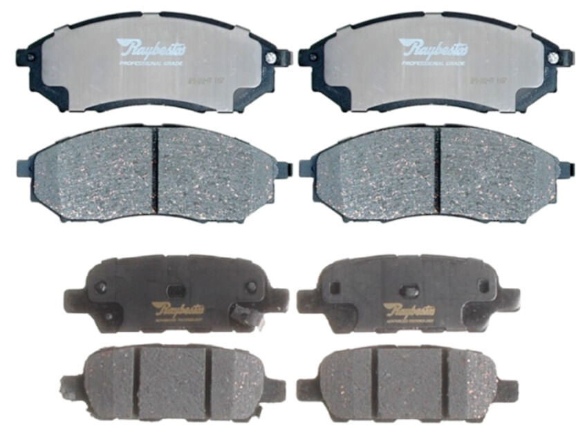Kit De Balatas Cerámicas Delanteras Y Traseras Professional Grade