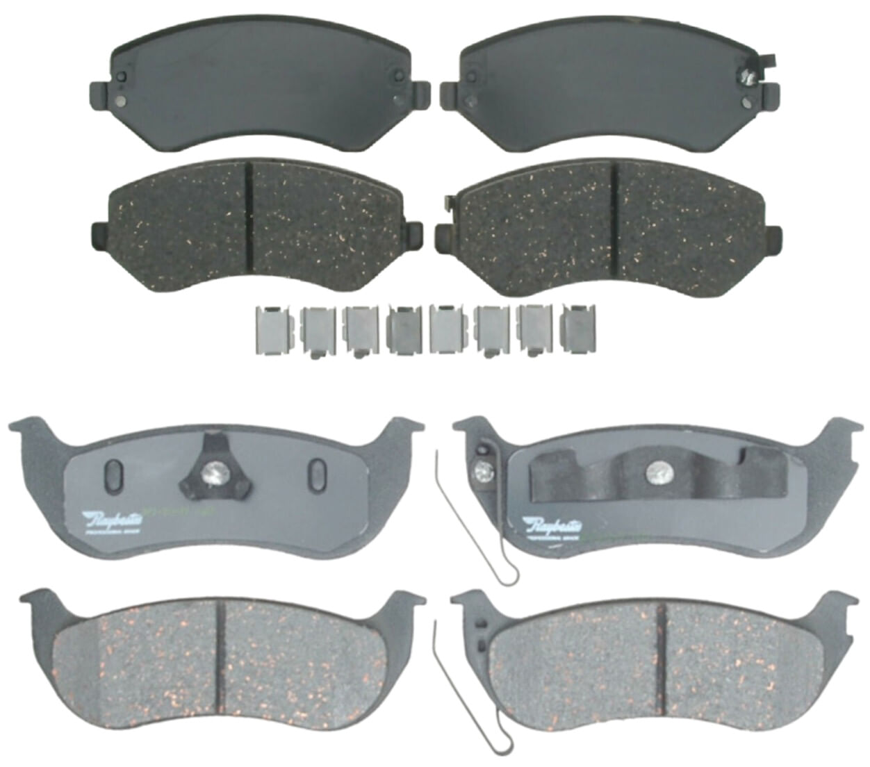 Kit De Balatas Cerámicas Delanteras Y Traseras Professional Grade