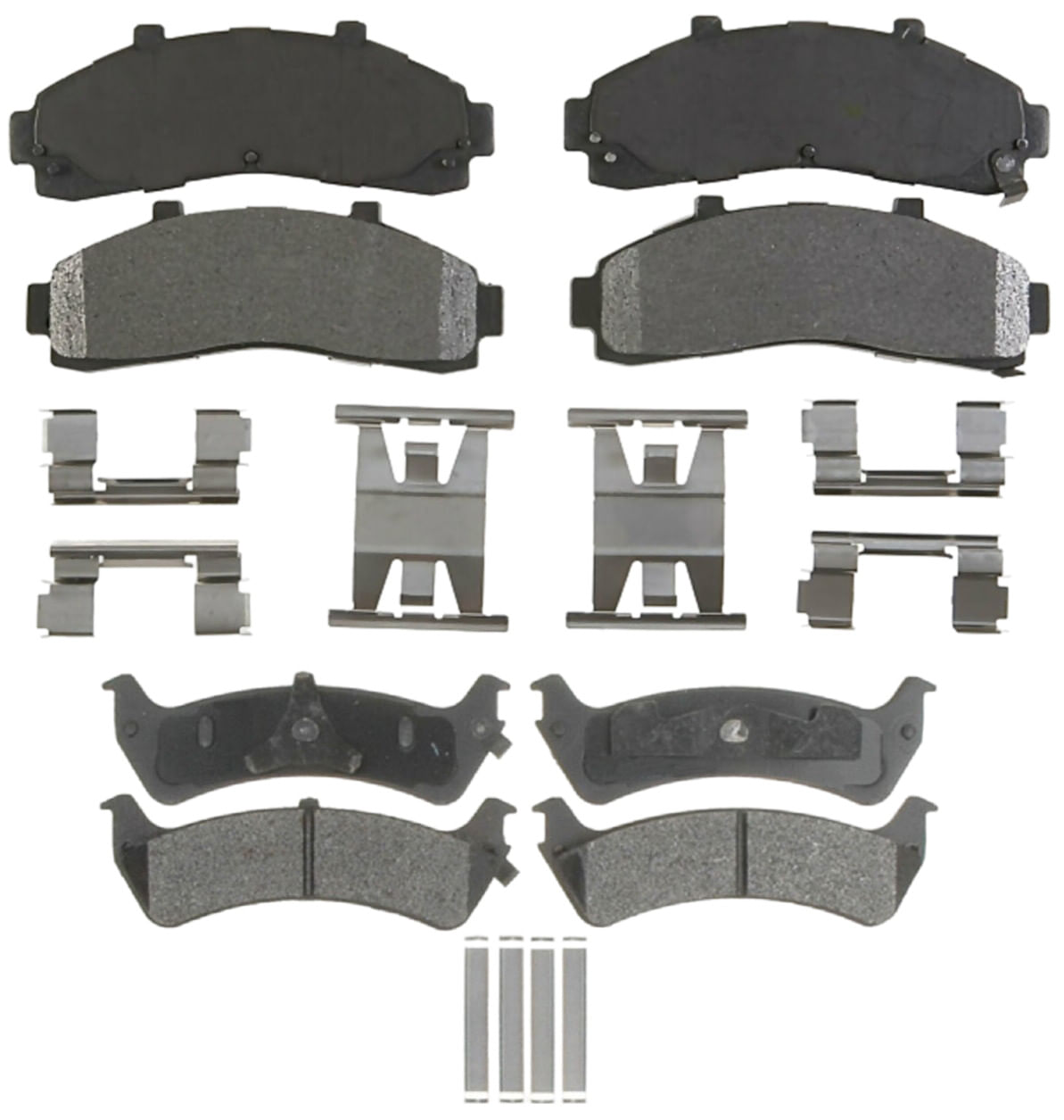 Kit De Balatas Semimetálicas Delanteras Y Traseras Professional Grade