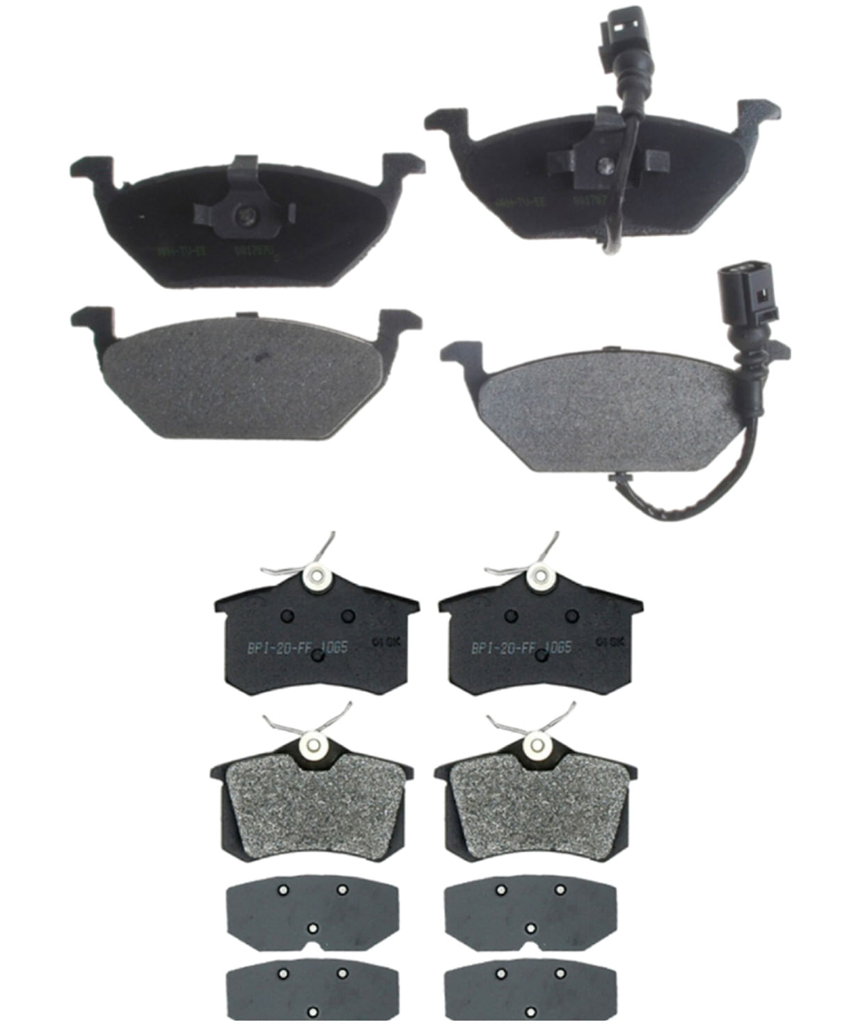 Kit De Balatas Semimetálicas Delanteras Y Traseras Service Grade