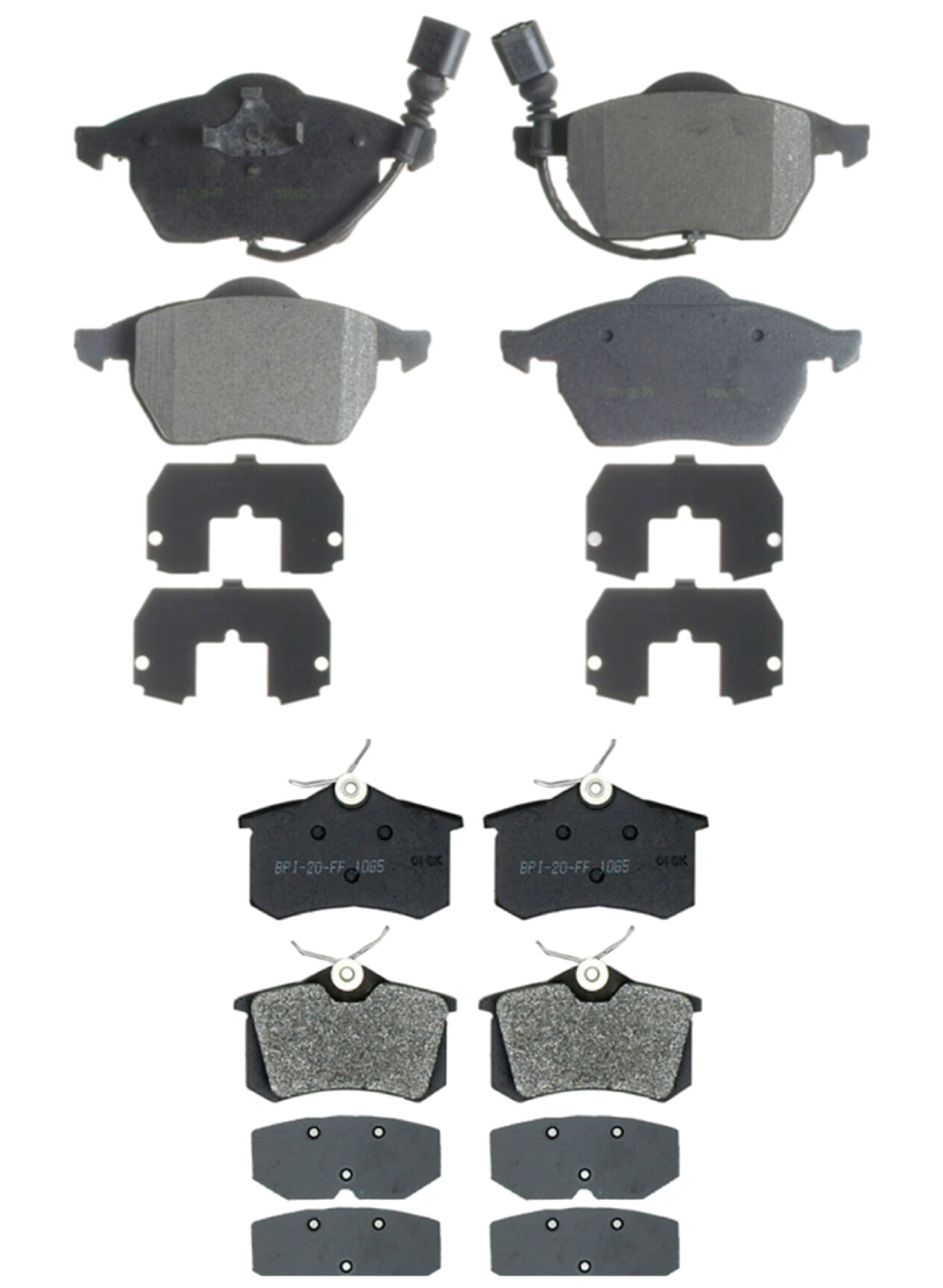 Kit De Balatas Semimetálicas Delanteras Y Traseras Service Grade