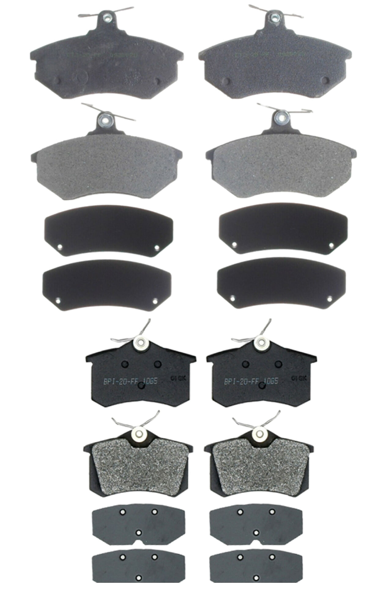 Kit De Balatas Semimetálicas Delanteras Y Traseras Service Grade