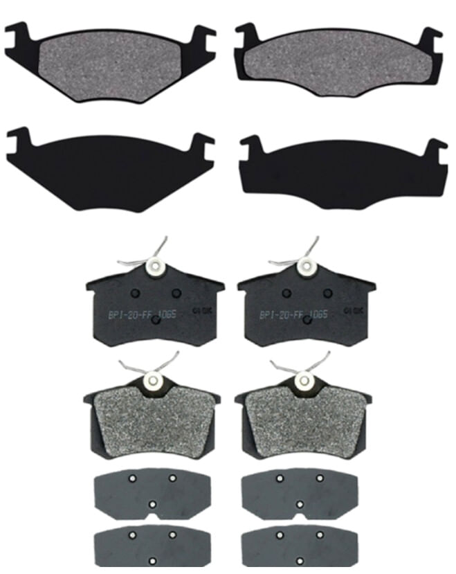 Kit De Balatas Semimetálicas Delanteras Y Traseras Service Grade