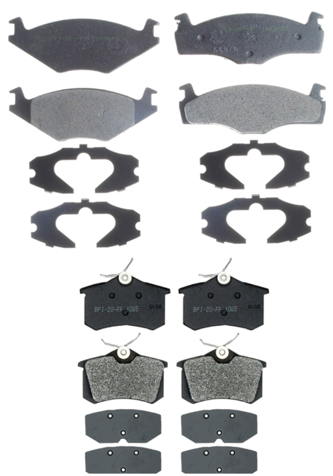 Kit De Balatas Semimetálicas Delanteras Y Traseras Service Grade