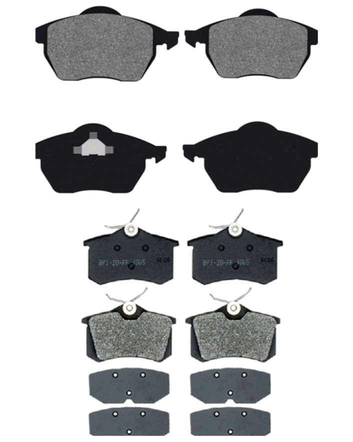 Kit De Balatas Semimetálicas Delanteras Y Traseras Professional Grade