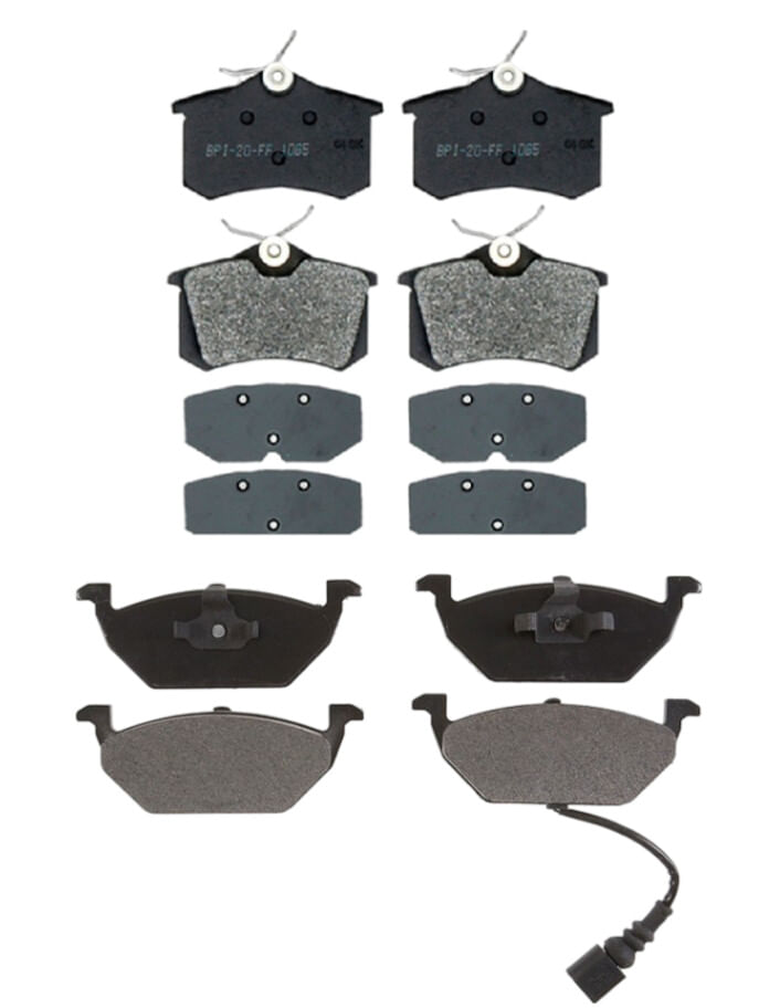 Kit De Balatas Semimetálicas Delanteras Y Traseras Professional Grade