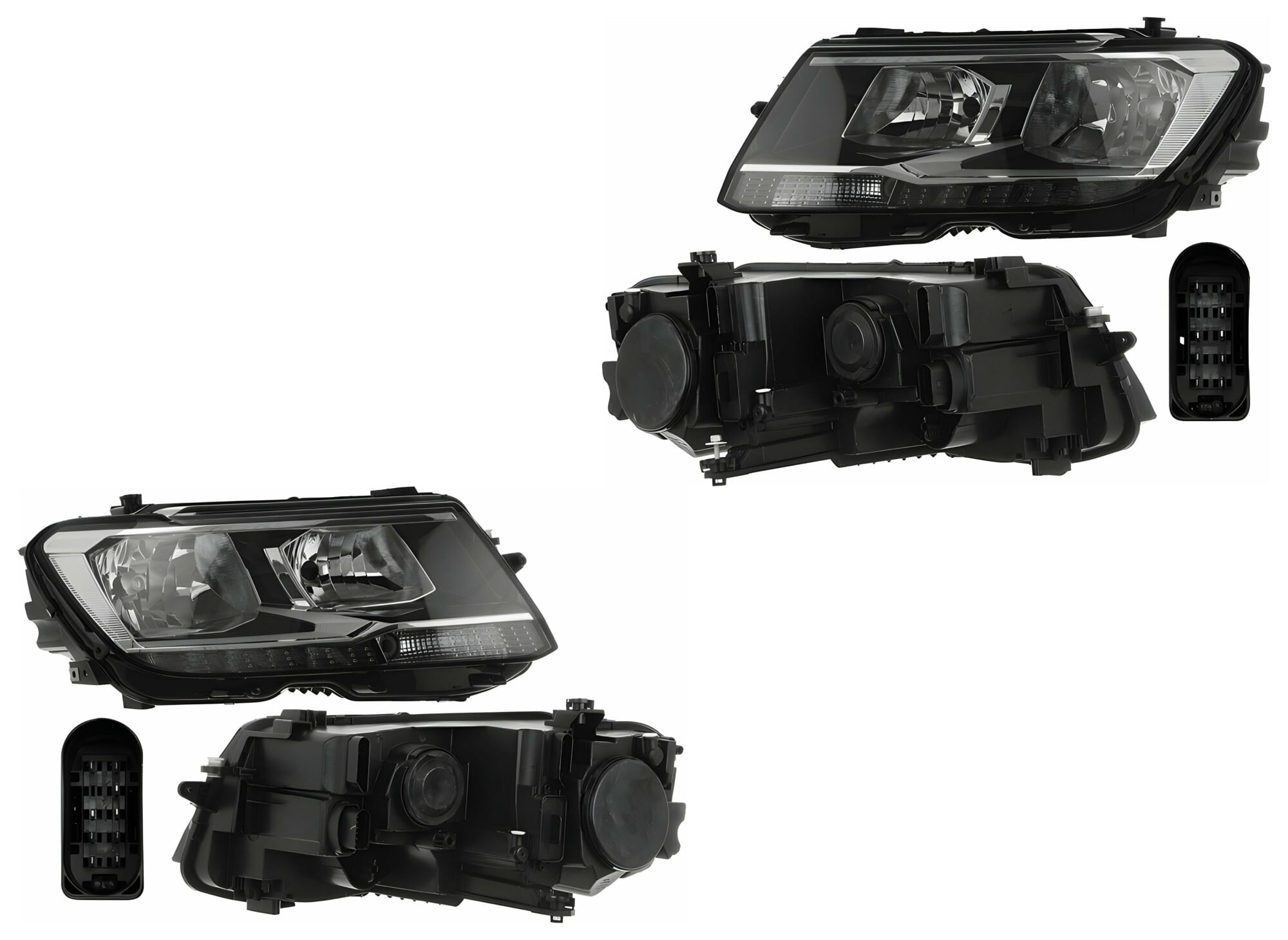 Par De Faros Con Motor Eléctrico Con Leds