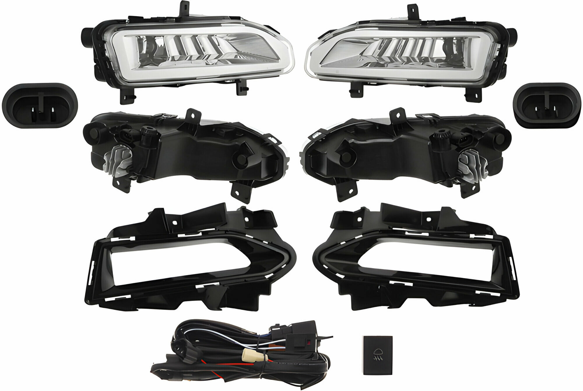 Juego De Faros Para Niebla Led Con Leds Con Rejillas