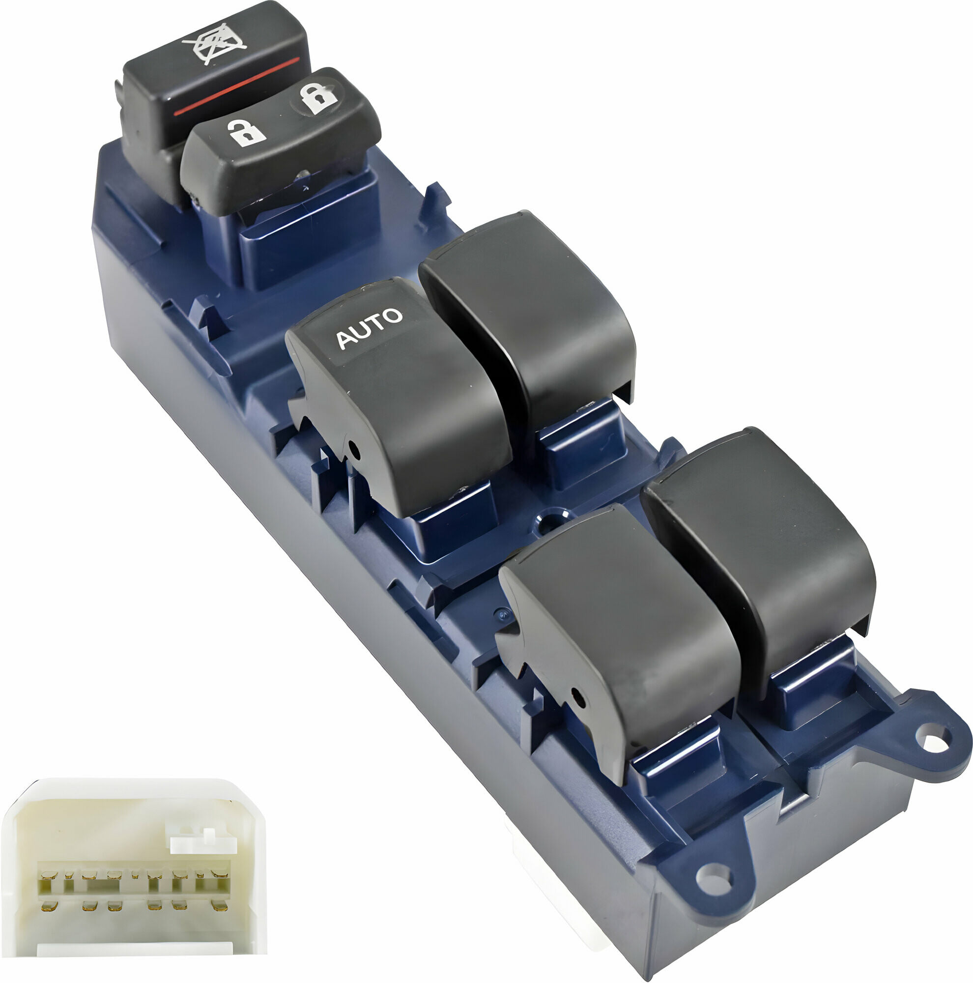 Control Para Cristal Negro 6 Teclas