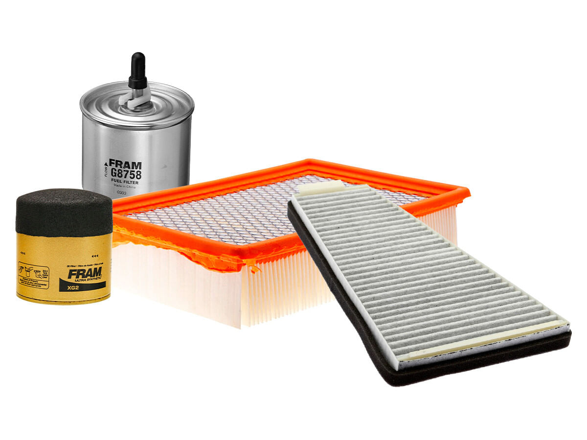 Kit De Filtro De Aire, Filtro De Aceite Sintético, Filtro De Combustible Y Filtro De Cabina (4 Piezas)