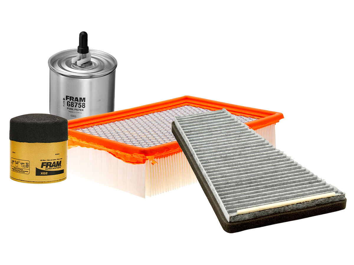 Kit De Filtro De Aire, Filtro De Aceite Sintético, Filtro De Combustible Y Filtro De Cabina (4 Piezas)