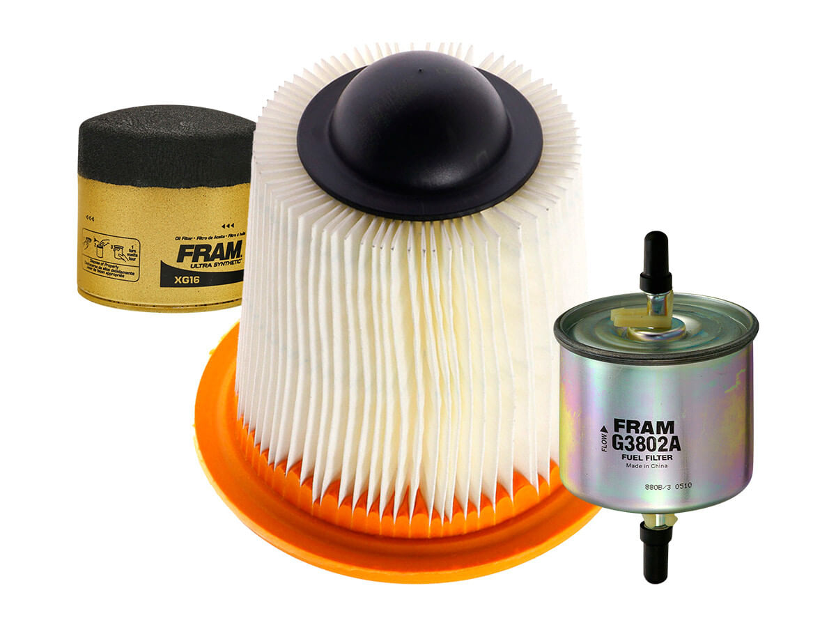 Kit De Filtro De Aire, Filtro De Aceite Sintético Y Filtro De Combustible (3 Piezas)