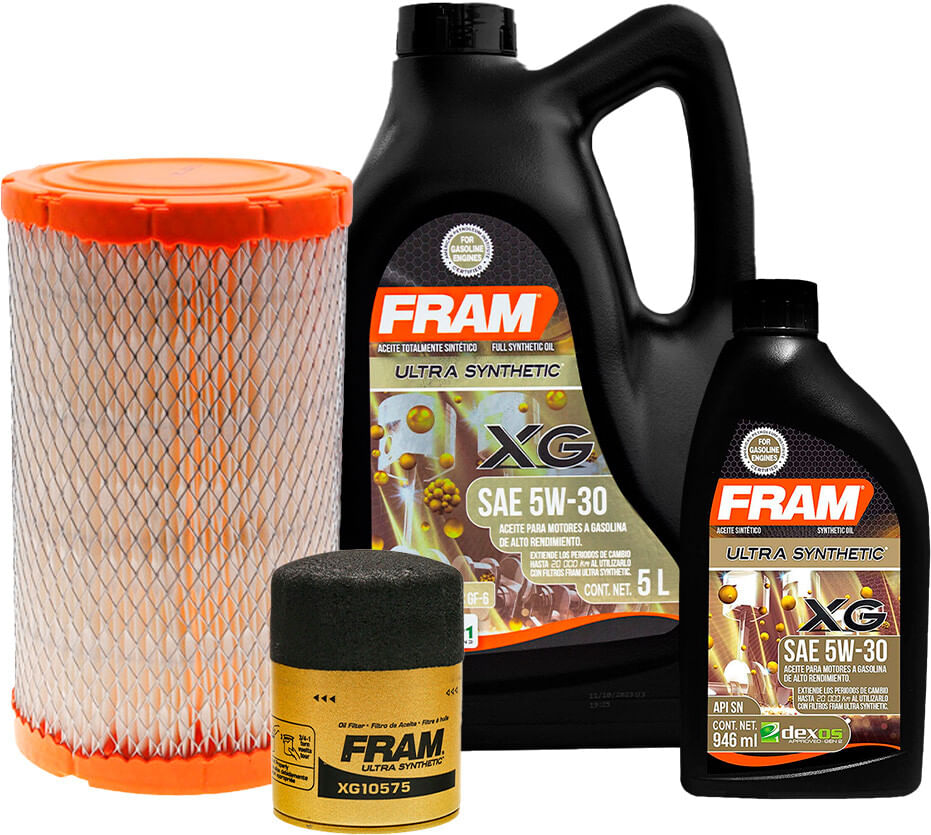 Kit De Aceite Sintético 5W30, Filtro De Aire Y Filtro Para Aceite Sintético (4 Piezas)