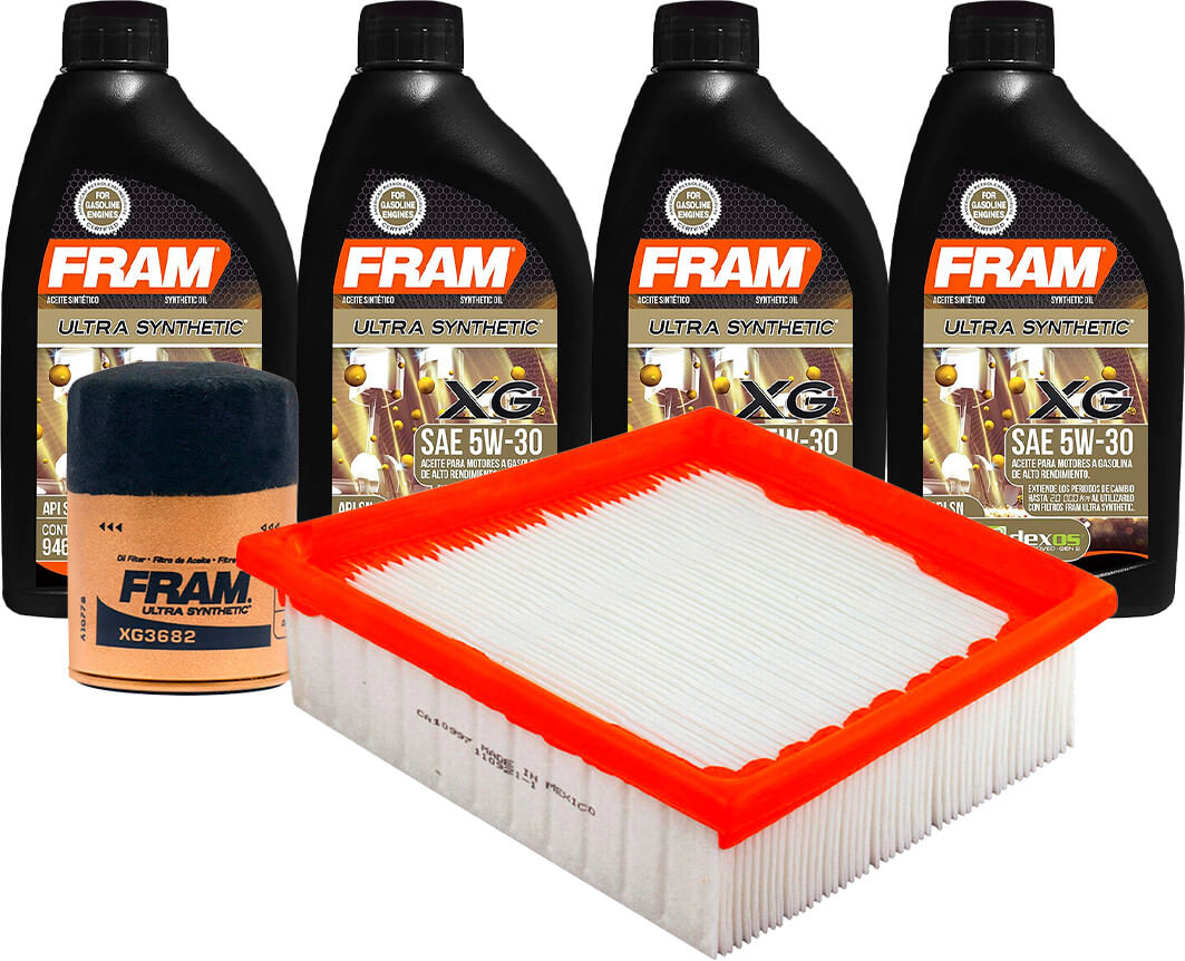 Kit De Aceite Sintético 5W30, Filtro De Aire Y Filtro Para Aceite Sintético (6 Piezas)