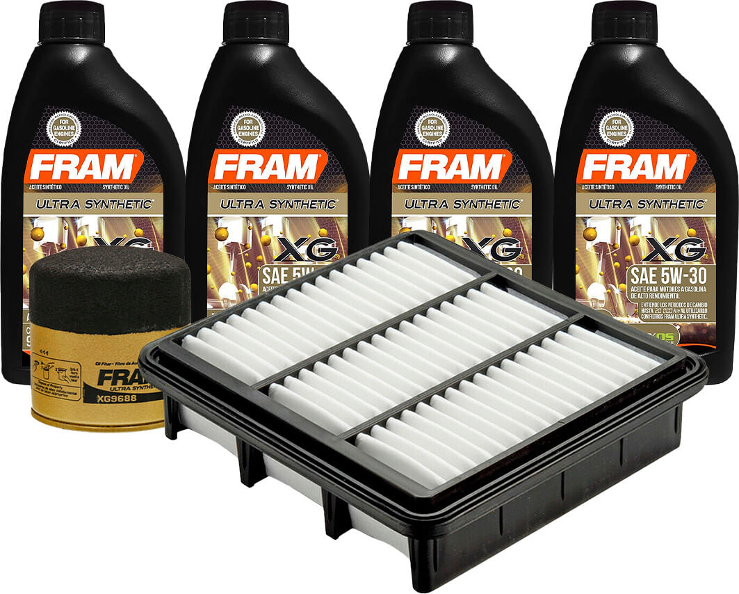 Kit De Aceite Sintético 5W30, Filtro De Aire Y Filtro Para Aceite Sintético (6 Piezas)