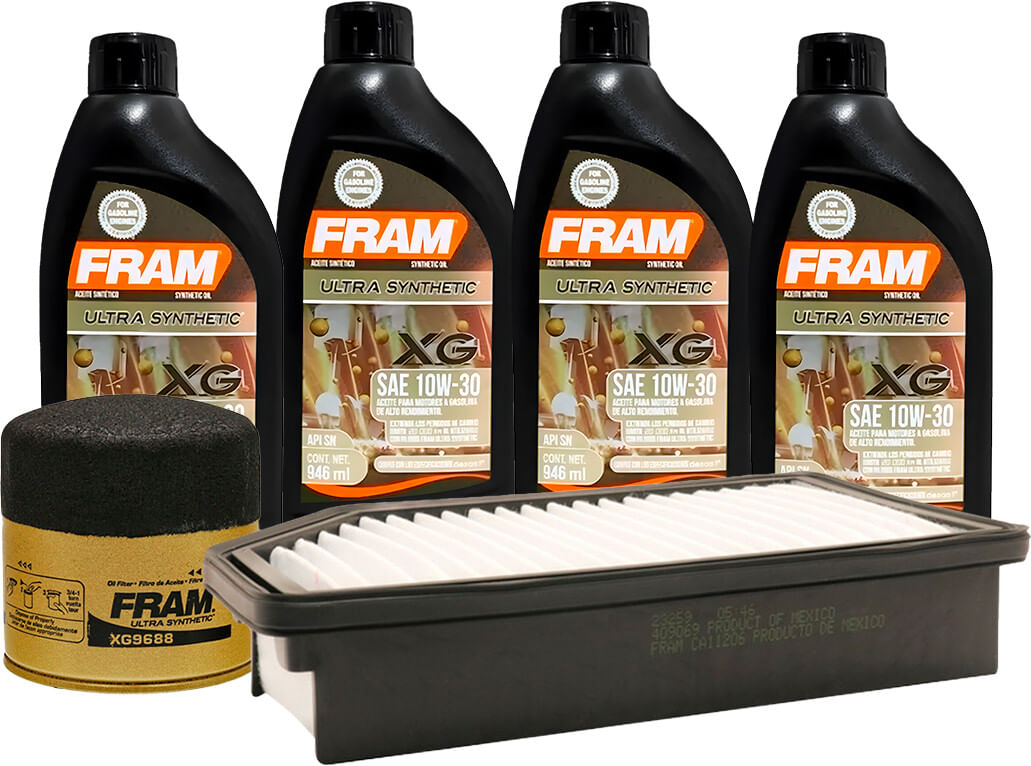 Kit De Aceite Sintético 10W30, Filtro De Aire Y Filtro Para Aceite Sintético (6 Piezas)
