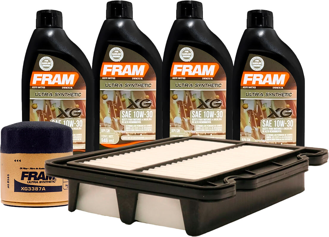 Kit De Aceite Sintético 10W30, Filtro De Aire Y Filtro Para Aceite Sintético (6 Piezas)
