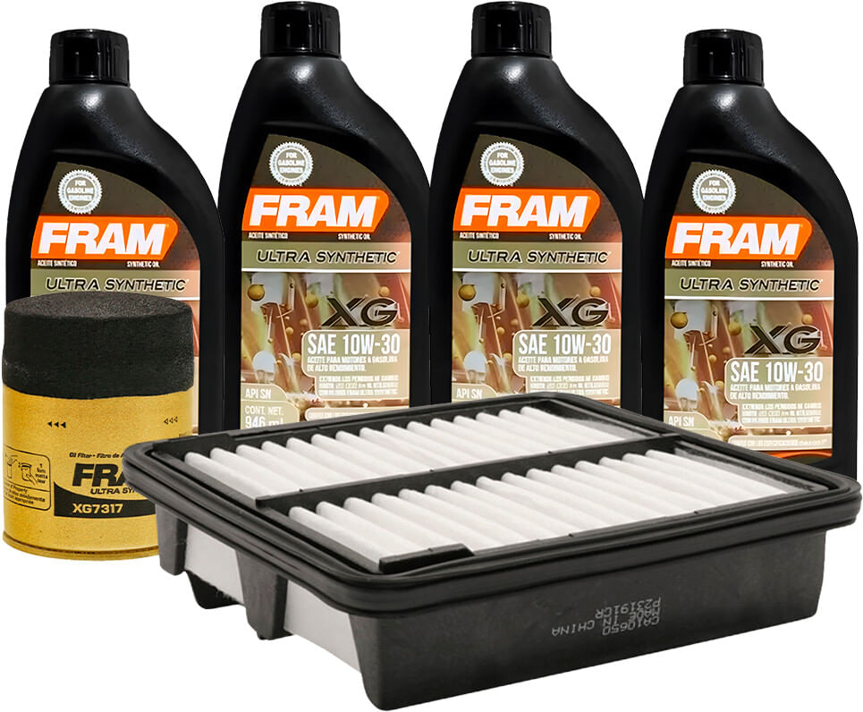 Kit De Aceite Sintético 10W30, Filtro De Aire Y Filtro Para Aceite Sintético (6 Piezas)