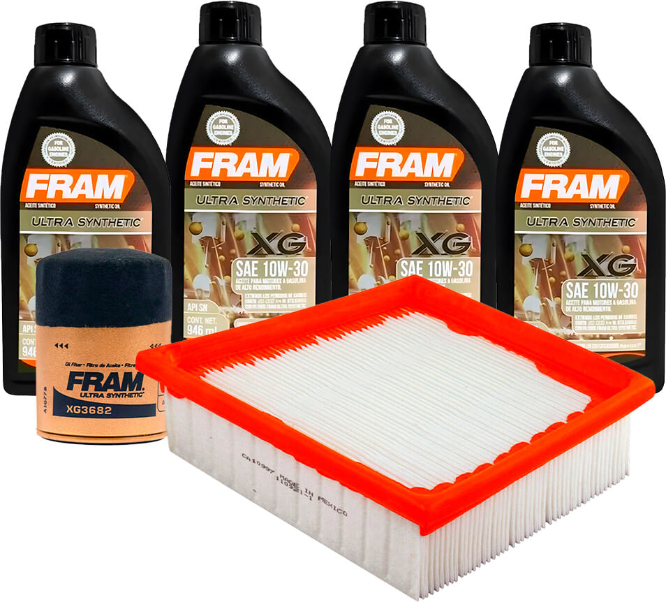 Kit De Aceite Sintético 10W30, Filtro De Aire Y Filtro Para Aceite Sintético (6 Piezas)