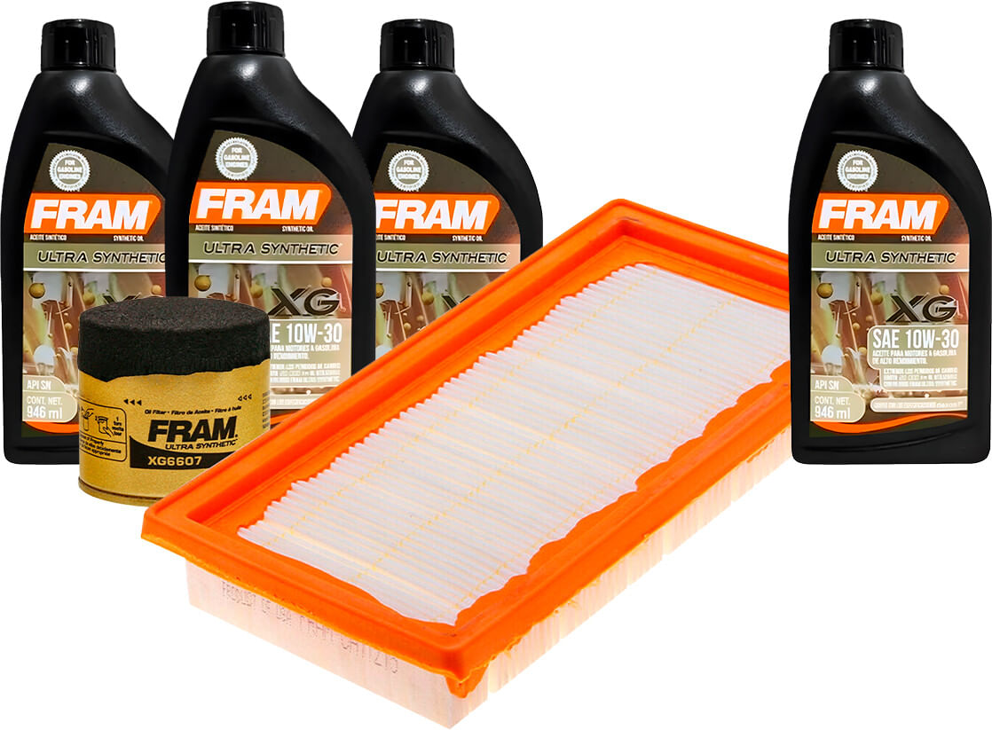 Kit De Aceite Sintético 10W30, Filtro De Aire Y Filtro Para Aceite Sintético (6 Piezas)
