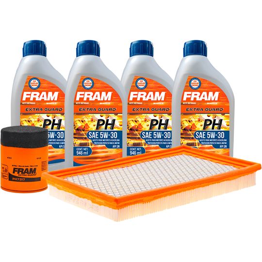 fram-kit-de-aceite-mineral-5w30-filtro-de-aire-y-filtro-de-aceite-6-piezas-nissan-pathfinder-2003-pathfinder-v6-3-5l-0
