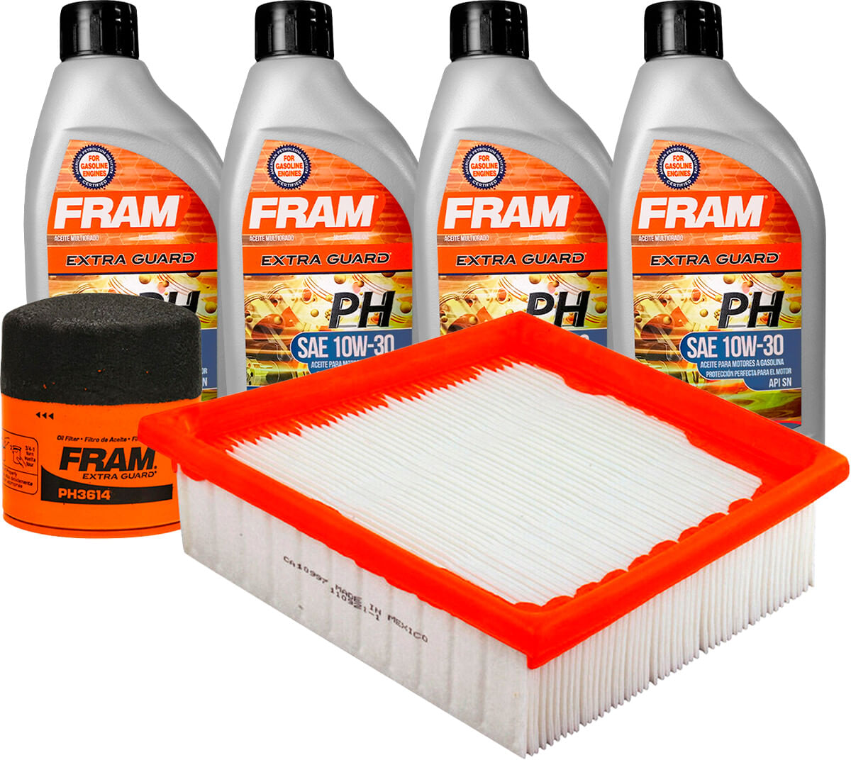 Kit De Aceite Mineral 10W30, Filtro De Aire Y Filtro De Aceite (6 Piezas)