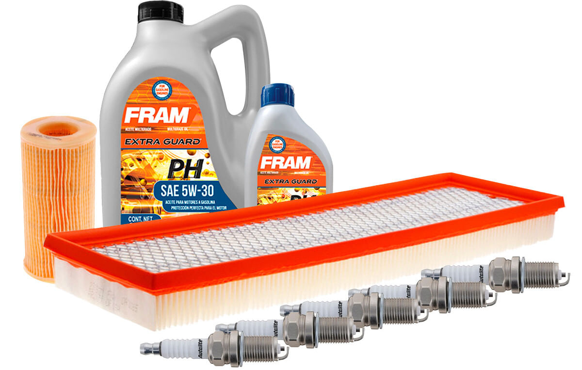 Kit De Afinación Con Aceite 5W30 Mineral, Bujías Cobre Y Filtros De Aceite Aire (9 Piezas)