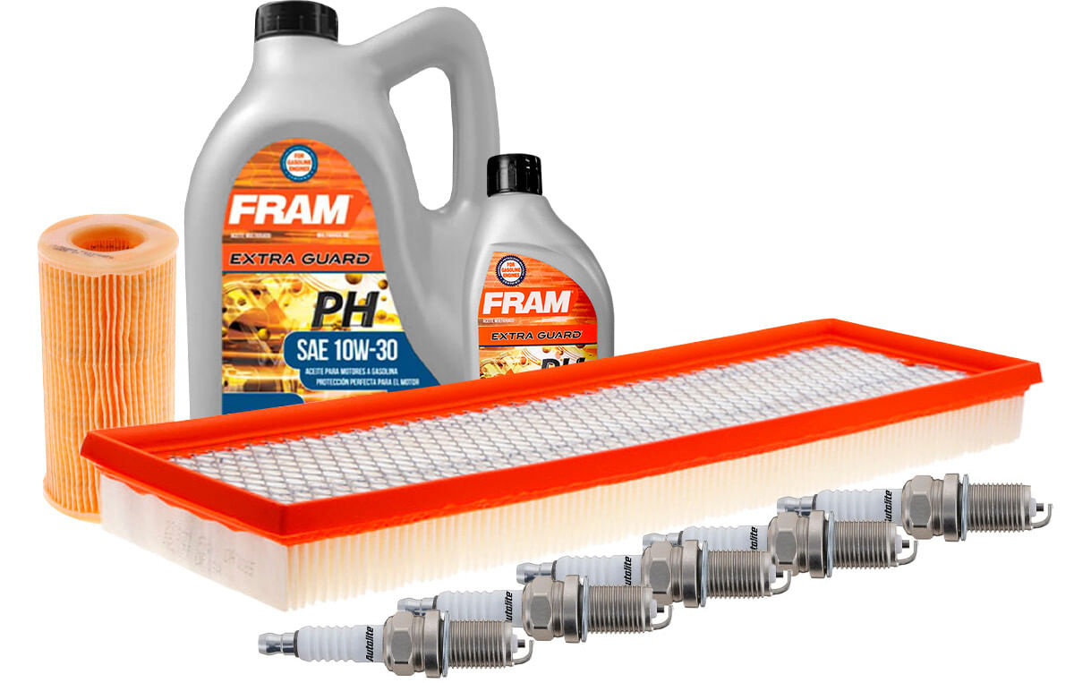 Kit De Afinación Con Aceite 10W30 Mineral, Bujías Cobre Y Filtros De Aceite Aire (9 Piezas)