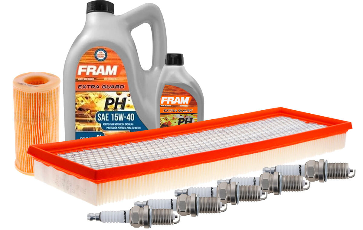 Kit De Afinación Con Aceite 15W40 Mineral, Bujías Cobre Y Filtros De Aceite Aire (9 Piezas)