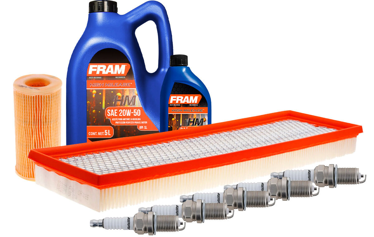 Kit De Afinación Con Aceite 20W50 Mineral, Bujías Cobre Y Filtros De Aceite Aire (9 Piezas)