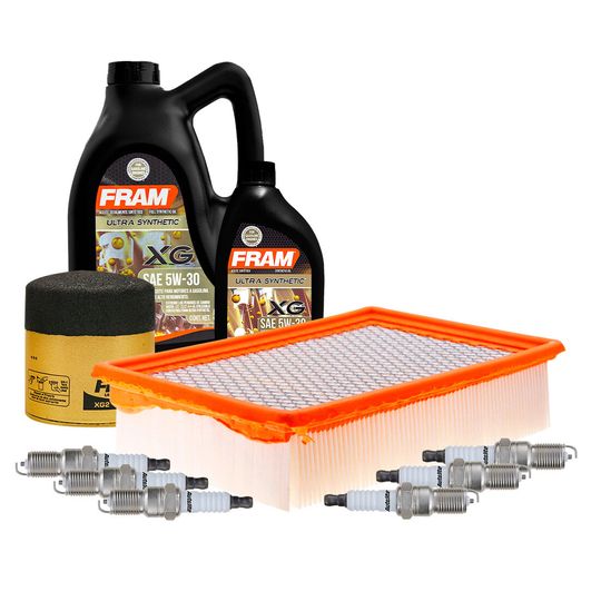 fram-autolite-kit-de-afinacion-con-aceite-5w30-sintetico-bujias-cobre-y-filtros-de-aceite-aire-10-piezas-mazda-tribute-2008-tribute-v6-3-0l-0