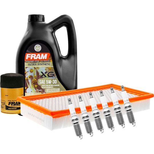 fram-autolite-kit-de-afinacion-con-aceite-5w30-sintetico-bujias-iridio-y-filtros-de-aceite-aire-9-piezas-ford-edge-2007-2009-edge-v6-3-5l-0