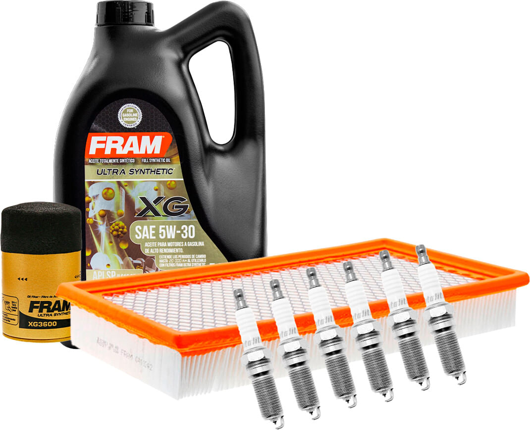 Kit De Afinación Con Aceite 5W30 Sintético, Bujías Iridio Y Filtros De Aceite Aire (9 Piezas)