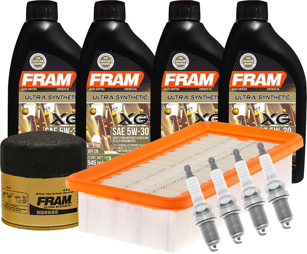 Kit De Afinación Con Aceite 5W30 Sintético, Bujías Cobre Y Filtros De Aceite Aire (10 Piezas)