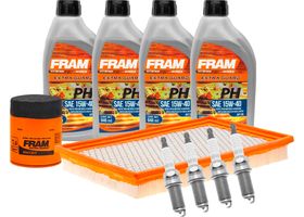 Kit De Afinación Con Aceite 15W40 Mineral, Bujías Iridio Y Filtros De Aceite Aire (10 Piezas)