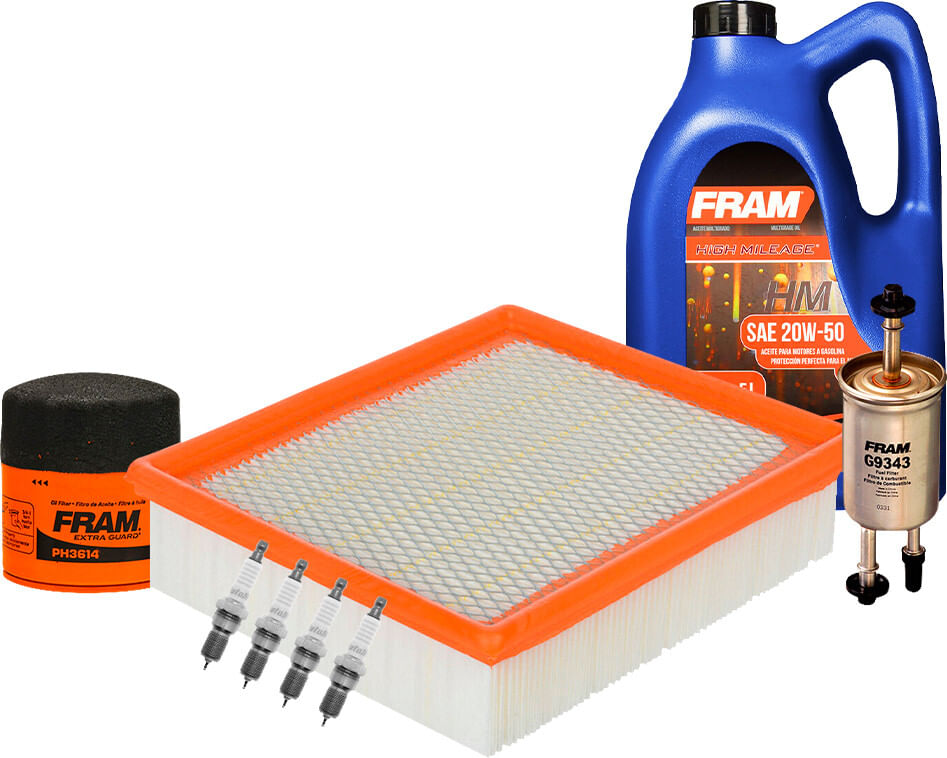Kit De Afinación Con Aceite 20W50 Mineral, Bujías Platino Y Filtros De Aceite Aire Gasolina (8 Piezas)
